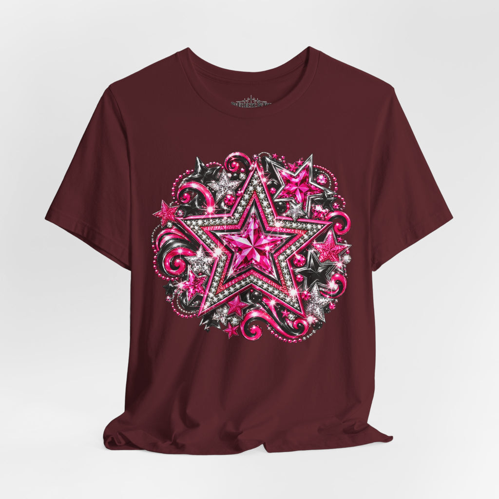 Pink Star Swirl Graphic Tee