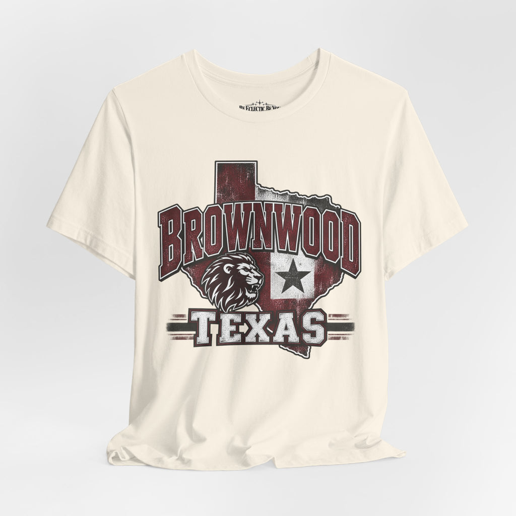 Brownwood Texas Lion Star Graphic T-Shirt