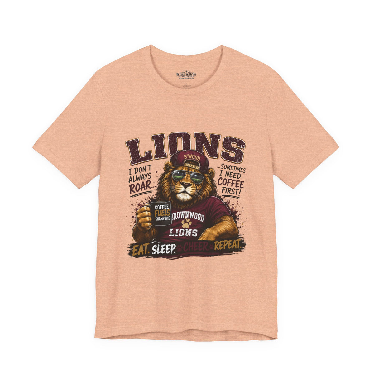 Lions Coffee First Eat Sleep Repeat Graphic T-Shirt