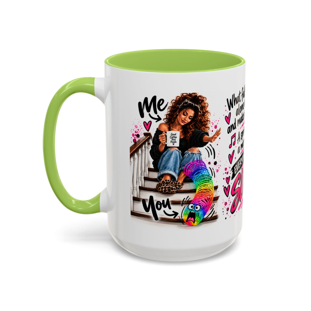 Slinky Coffee Mug — Funny Rainbow Slinky Gift for Friends & Teachers