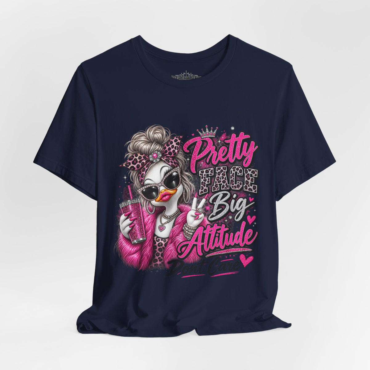 Pretty with a Big Attitude Don’t Care Graphic T-Shirt