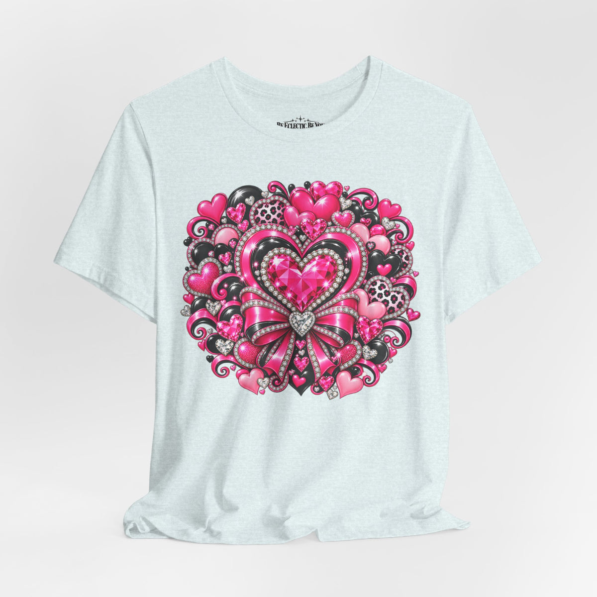 Pink Heart Valentine’s Day Graphic T-Shirt
