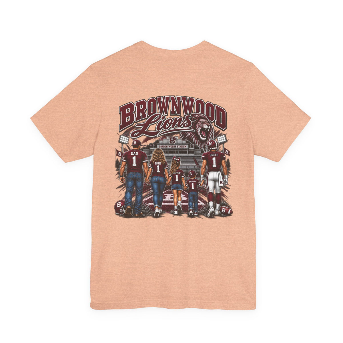 Brownwood Lions Family Football Graphic T-Shirt