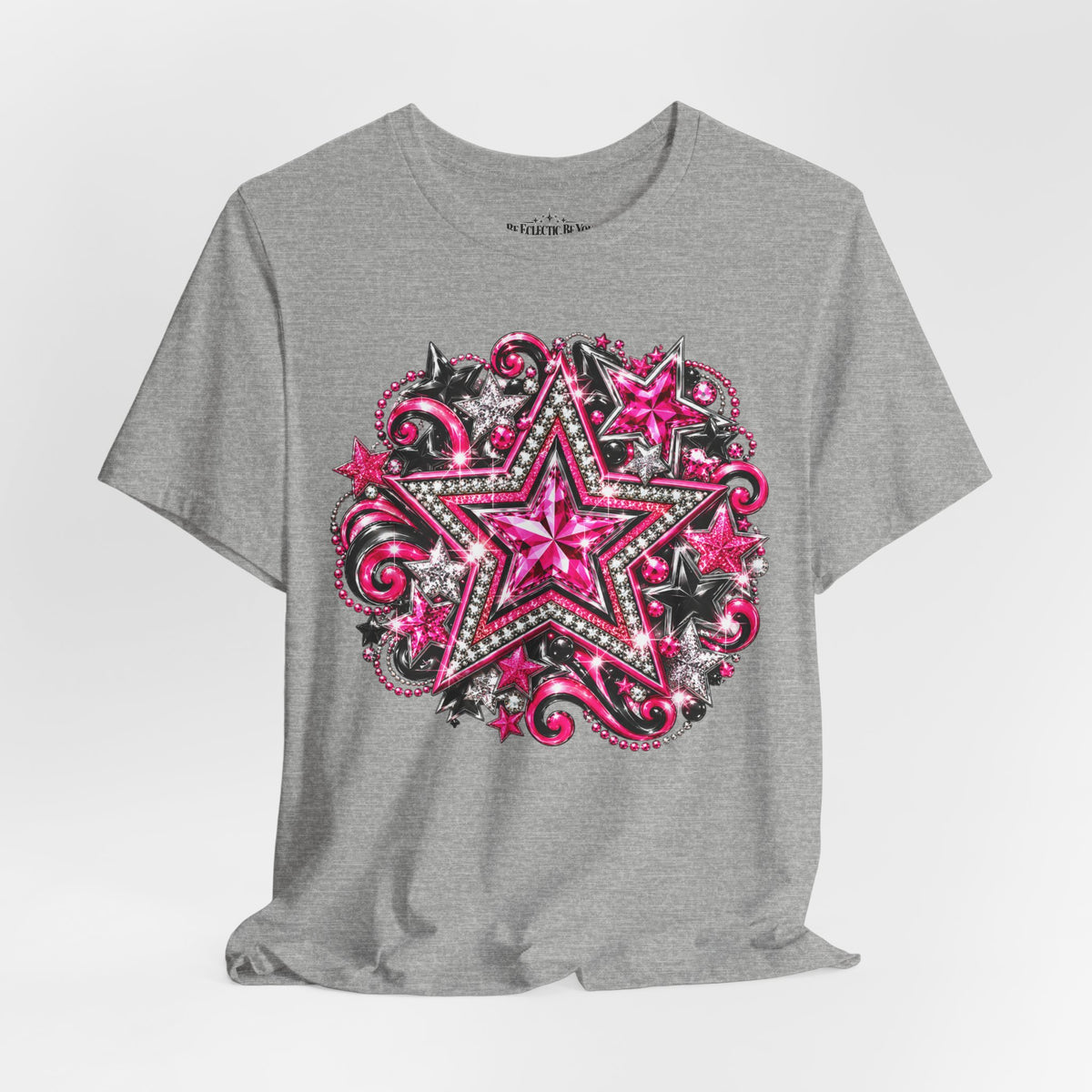 Pink Star Swirl Graphic Tee