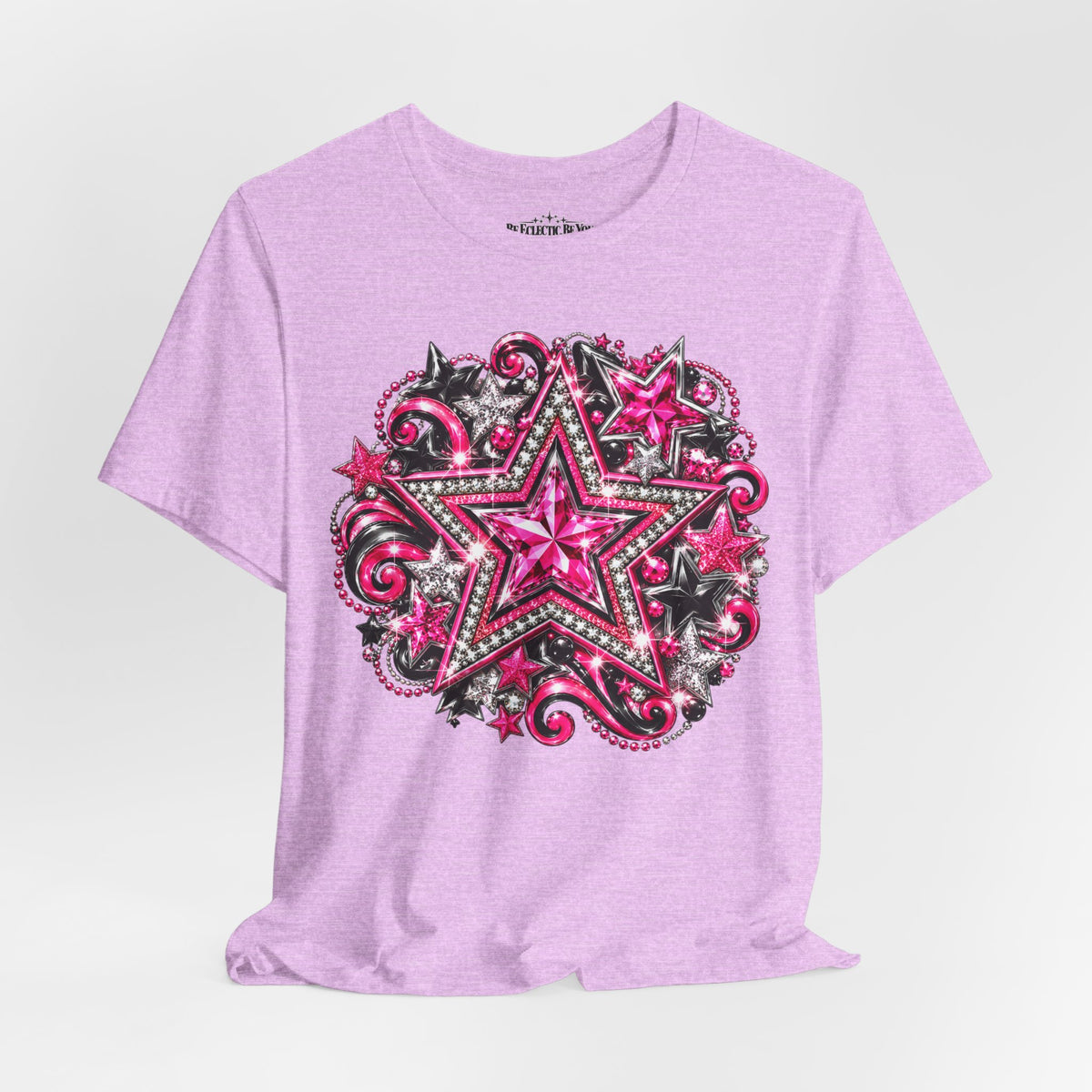 Pink Star Swirl Graphic Tee