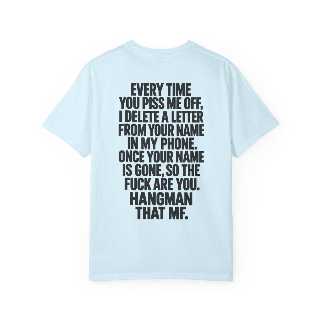 Hangman Game Unisex Garment-Dyed T-shirt