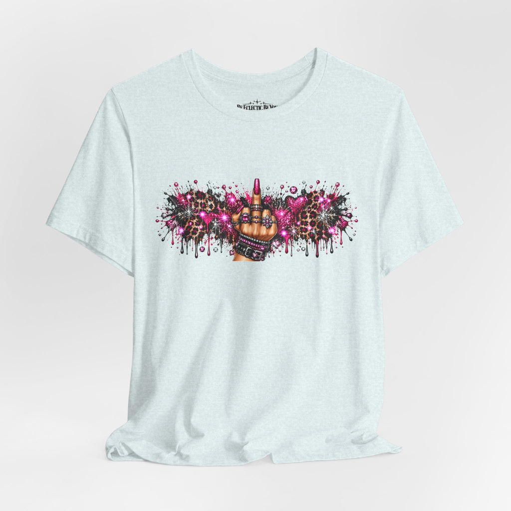 Colorful Rude Finger Graphic Tee