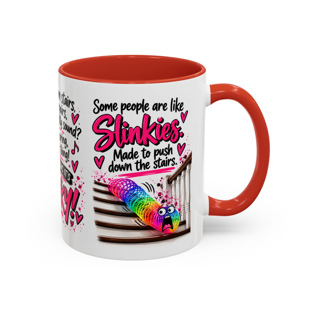 Slinky Coffee Mug — Funny Rainbow Slinky Gift for Friends & Teachers