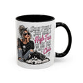 Some People Just Need a High Five Mug – Funny Husky Dog & Sassy Woman Accent Coffee Mug