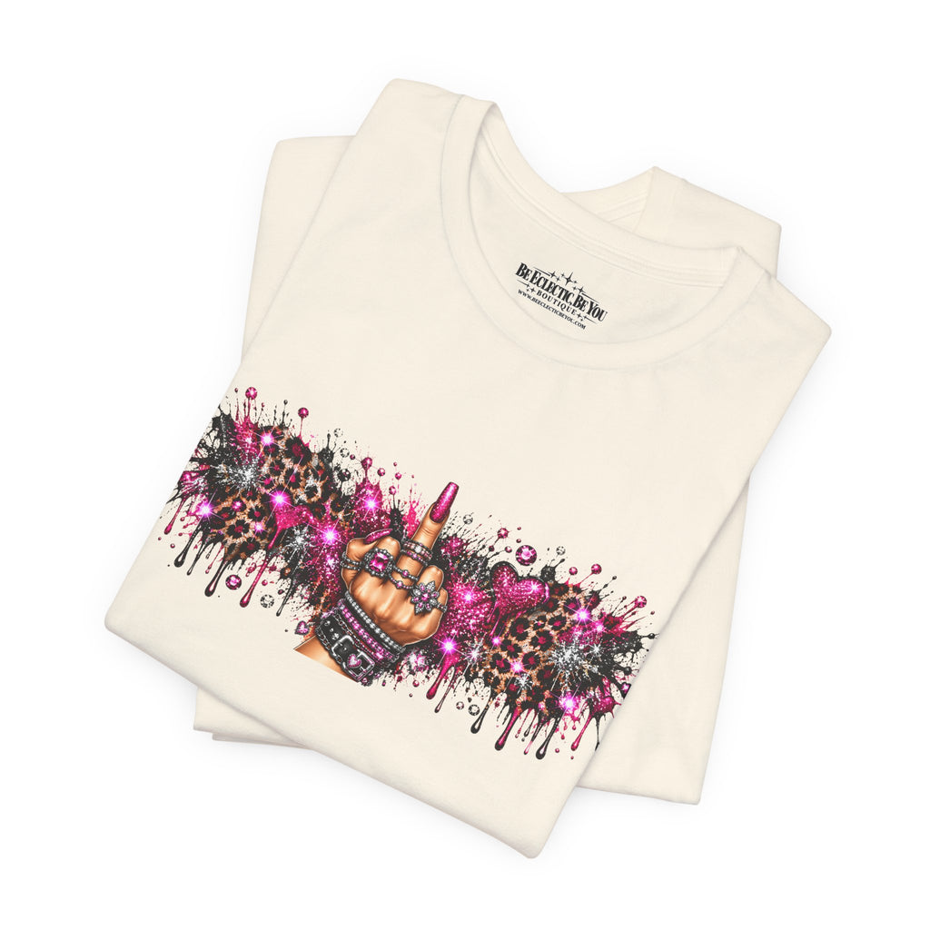 Colorful Rude Finger Graphic Tee