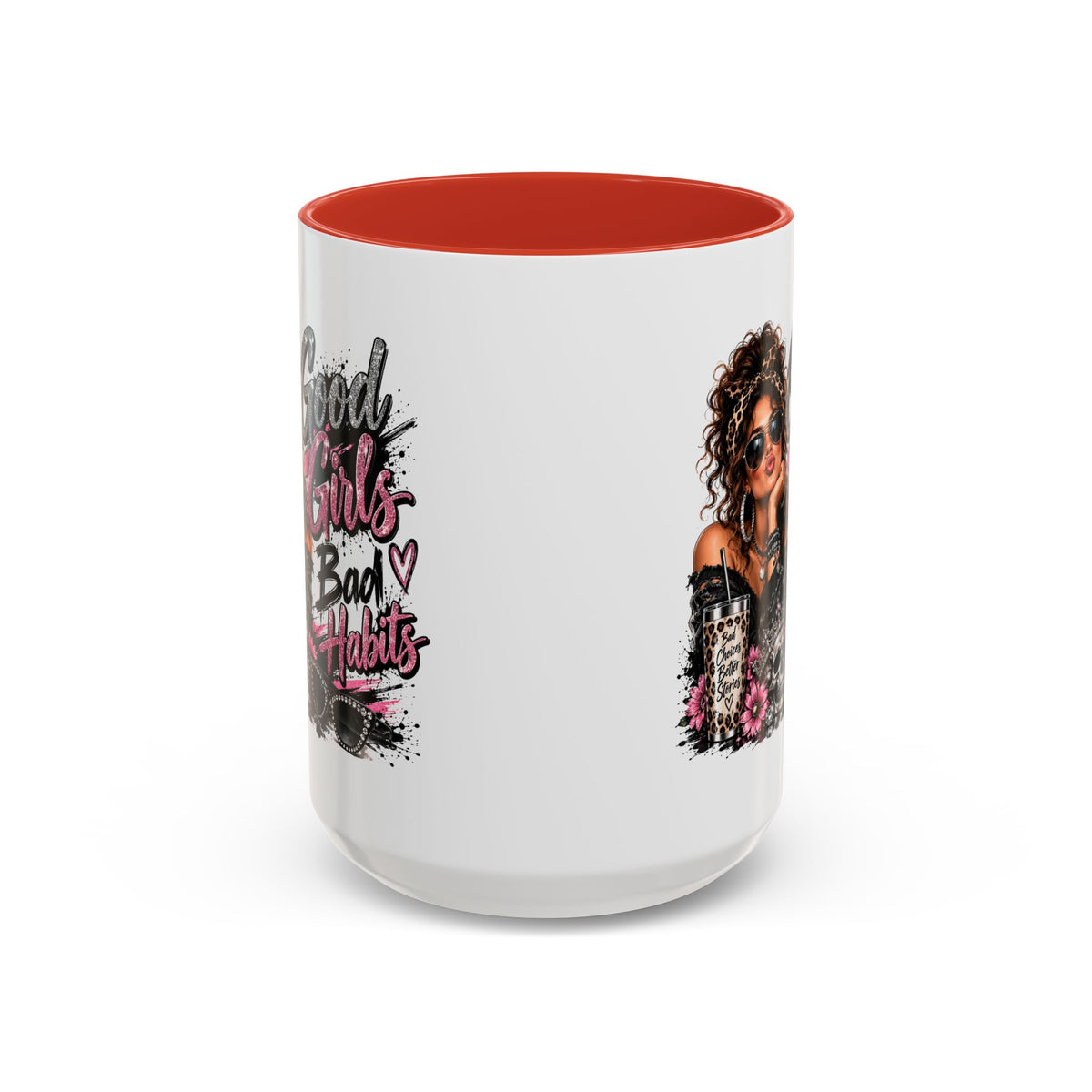 Good Girls Bad Habits Accent Coffee Mug – 11/15oz Stylish Graphic Mug for Trendy Women