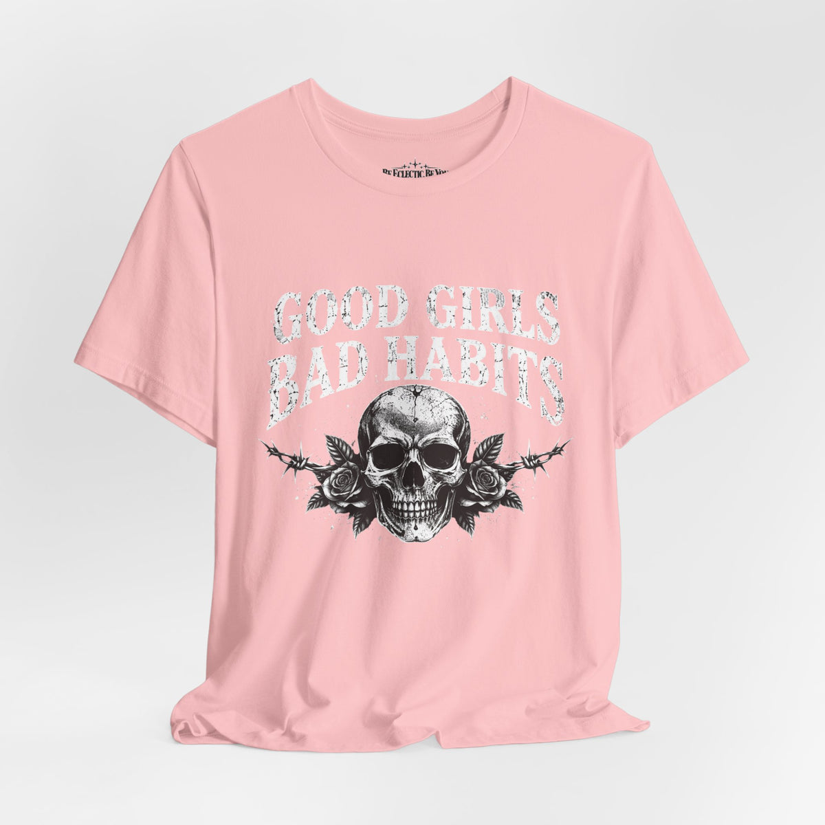 Good Girls Bad Habits Skull Graphic T-Shirt