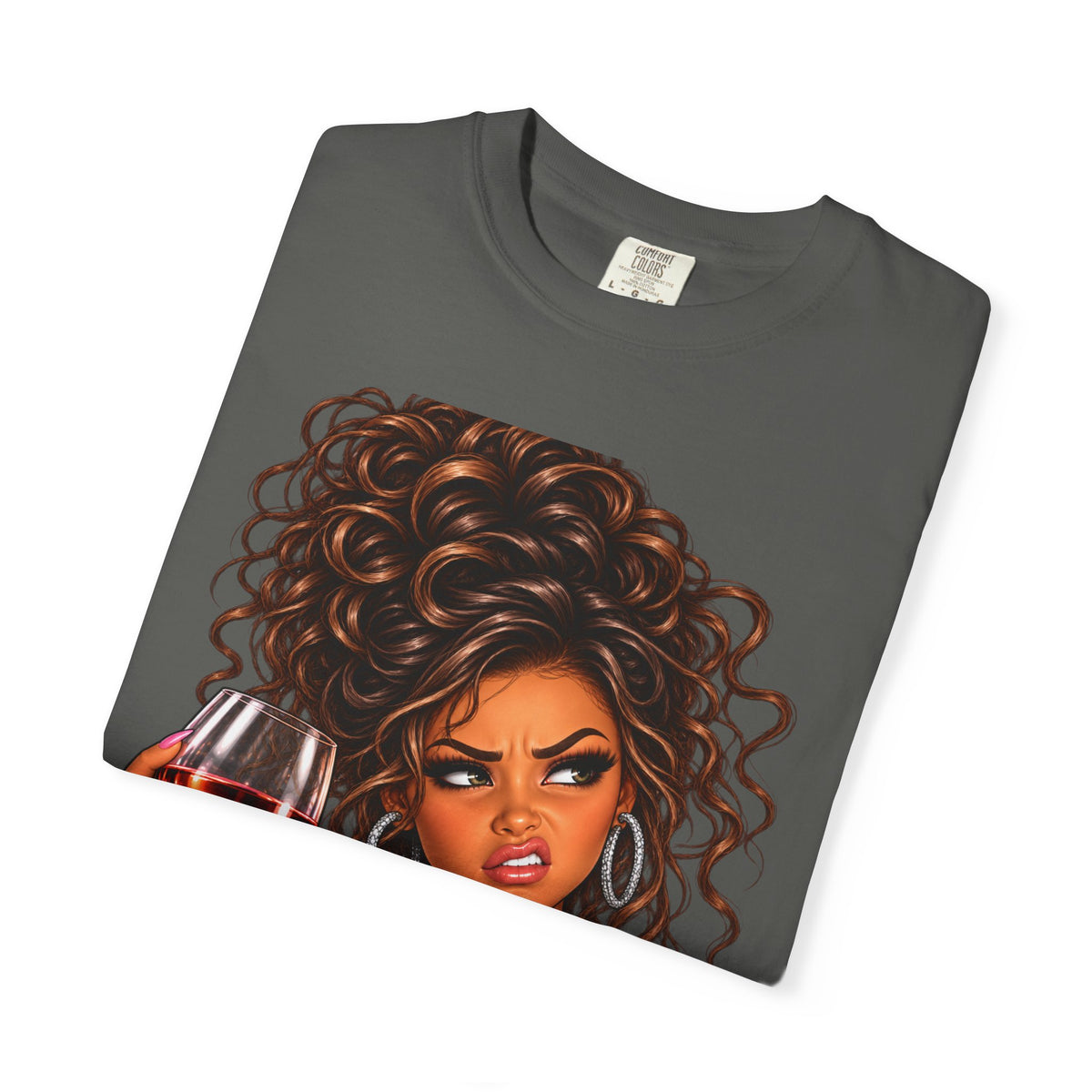 Sassy Curly Girl Wine T-Shirt