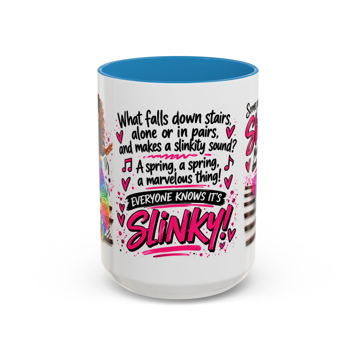 Slinky Coffee Mug — Funny Rainbow Slinky Gift for Friends & Teachers