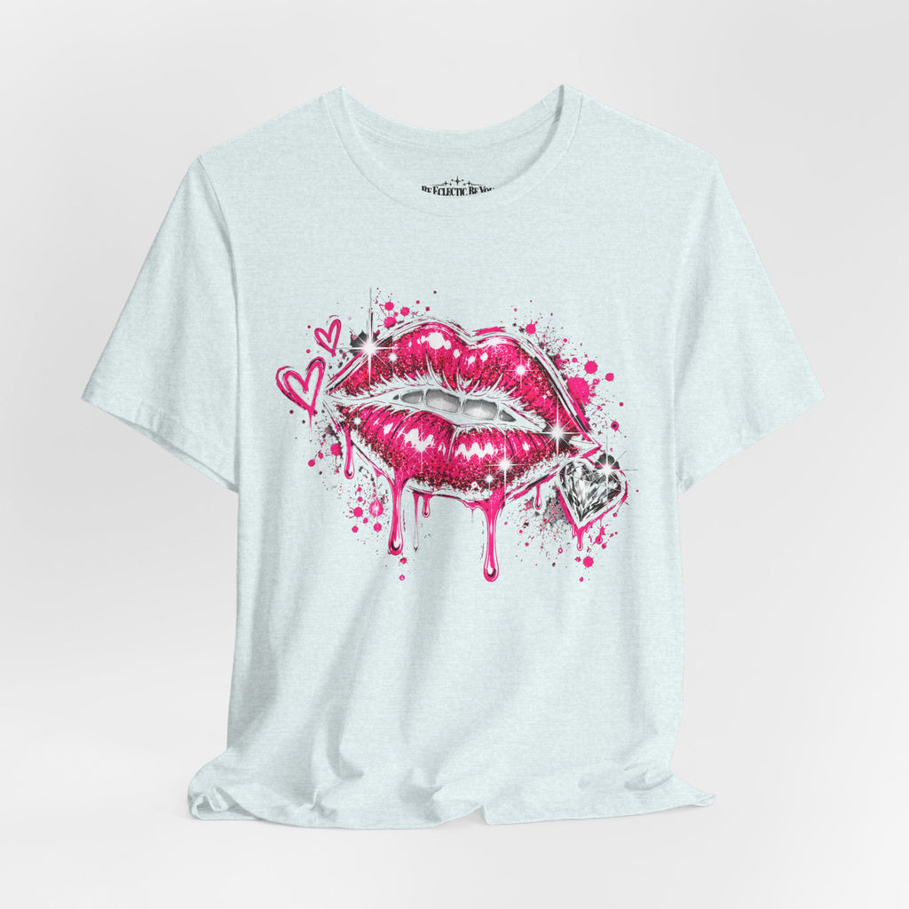 Kiss Lips Graphic Tee Sparkly