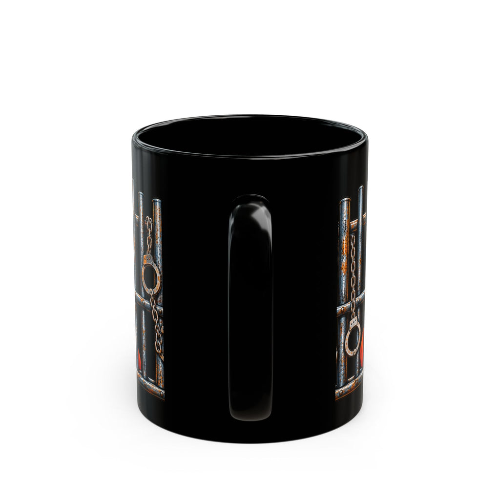 Black Mug - "Me and My Emergency Contact in the Same Emergency" Graphic Coffee Mug