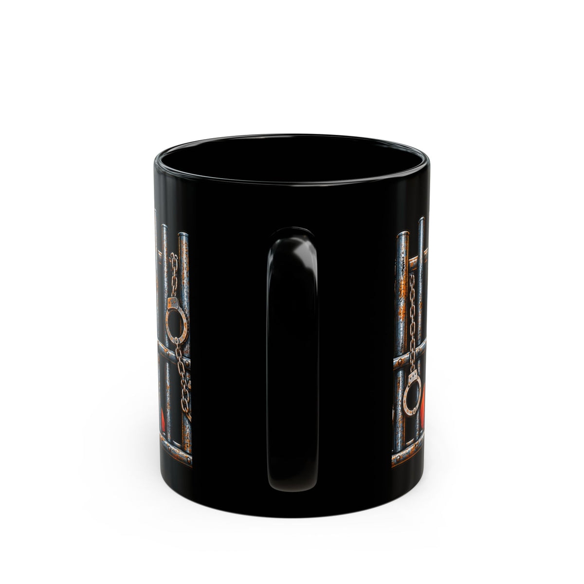 Black Mug - "Me and My Emergency Contact in the Same Emergency" Graphic Coffee Mug