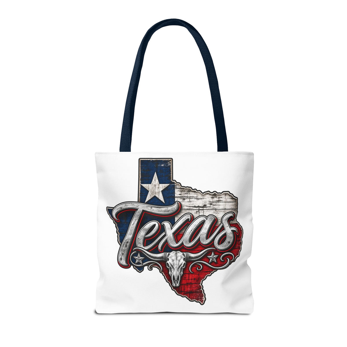 Texas Flag State Outline Tote Bag — Rustic Western 'Texas' Design