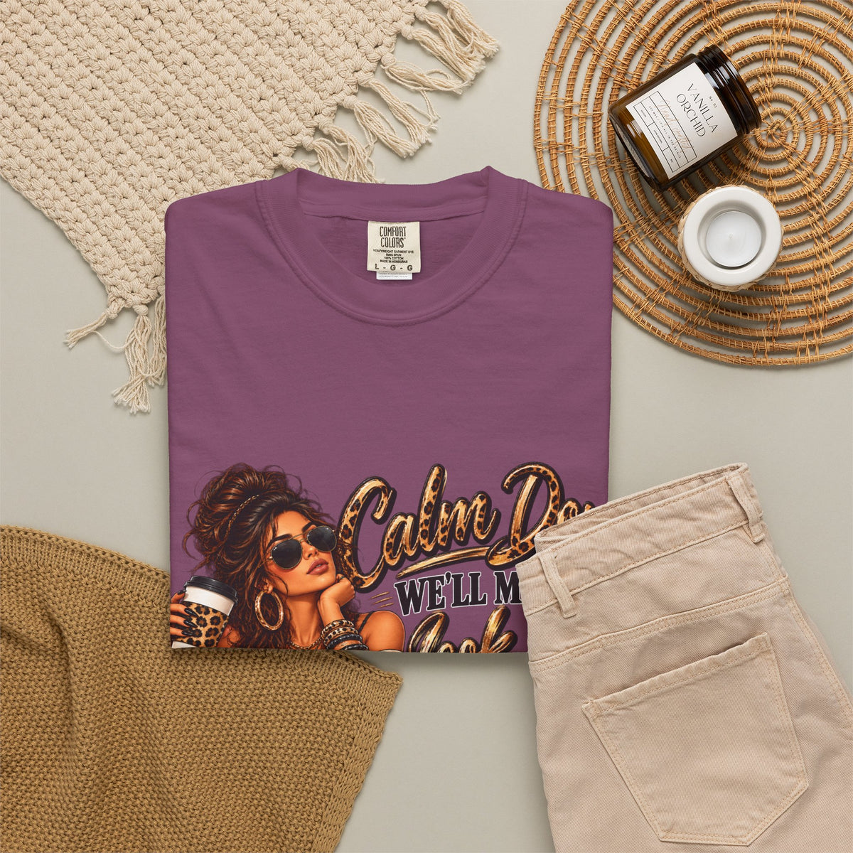 T-Shirt — "Calm Down We'll Make It Look Like An Accident" Vintage Badass Graphic