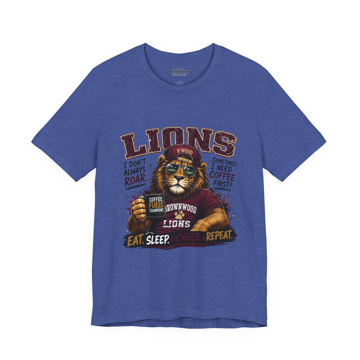 Lions Coffee First Eat Sleep Repeat Graphic T-Shirt