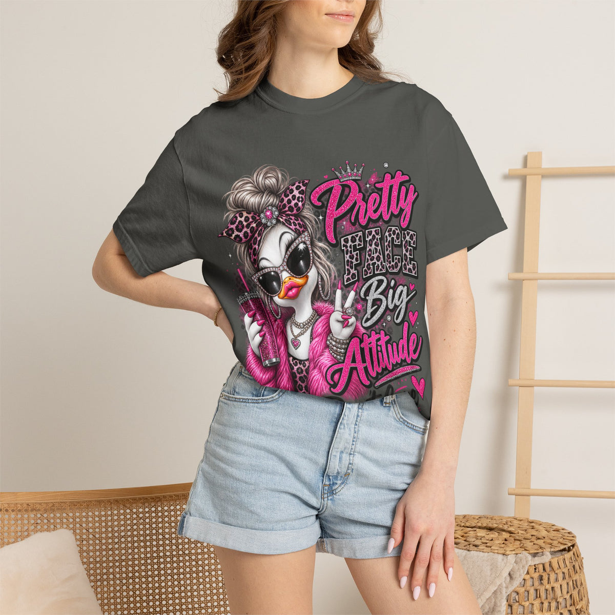 Pretty Big Attitude T‑Shirt — Cute Sassy Graphic Tee