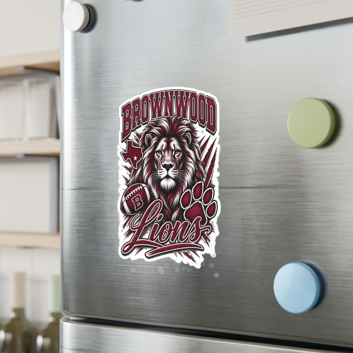 Brownwood Lions Kiss-Cut Vinyl Decals
