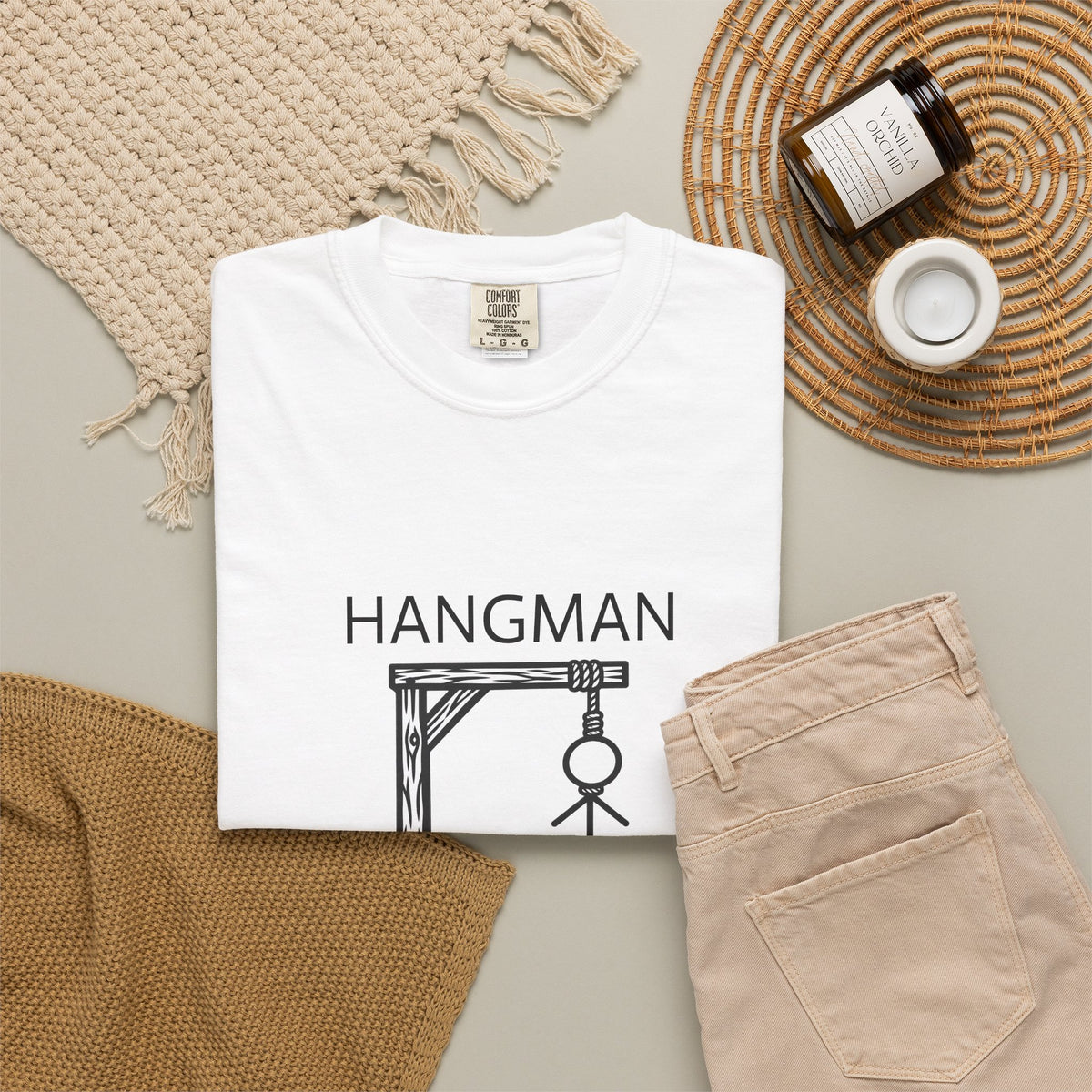 Hangman Game Unisex Garment-Dyed T-shirt