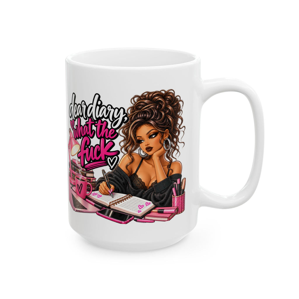 Makeup Lover Ceramic Mug — "Dear Class, What's Your Fave?" Pink Beauty Coffee Cup (11oz/15oz)