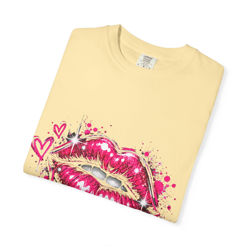 Dripping Pink Kiss T‑Shirt — Graffiti Lip Art Tee