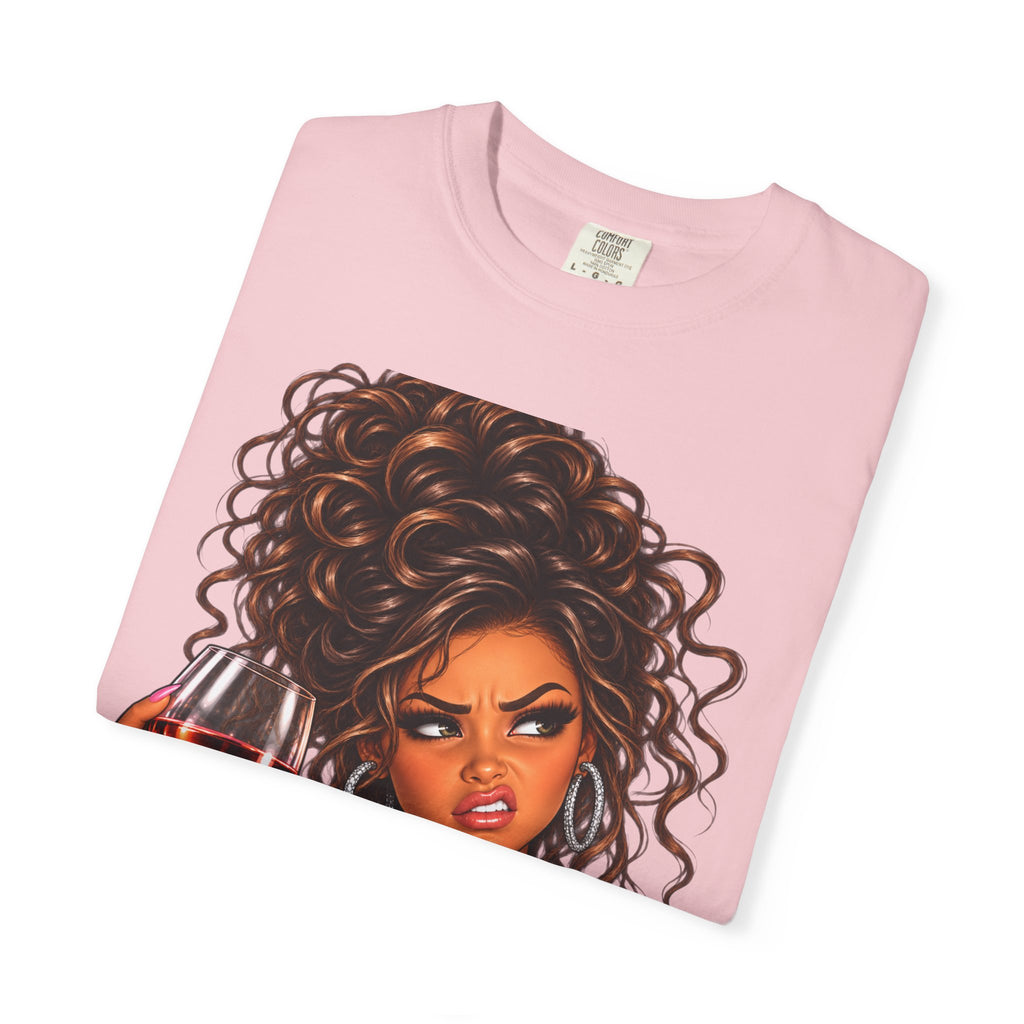 Sassy Curly Girl Wine T-Shirt