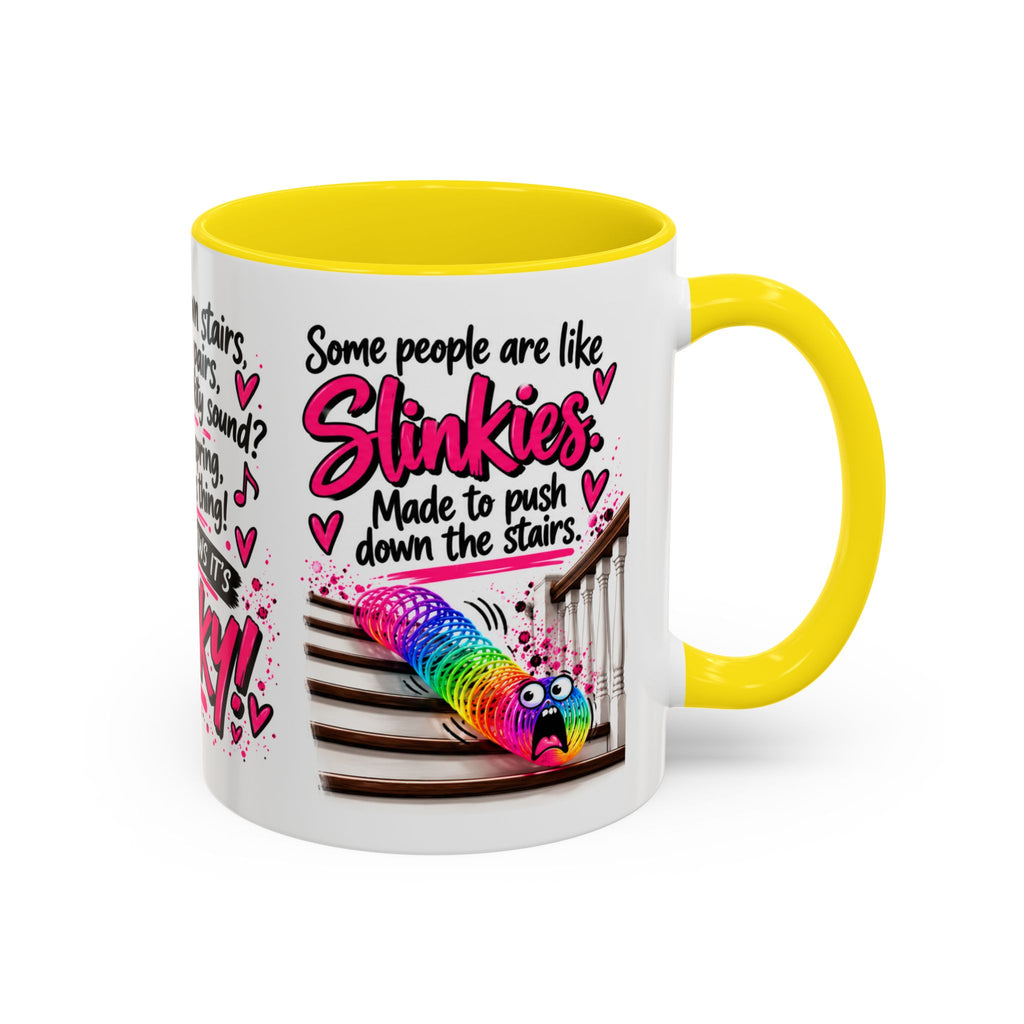 Slinky Coffee Mug — Funny Rainbow Slinky Gift for Friends & Teachers