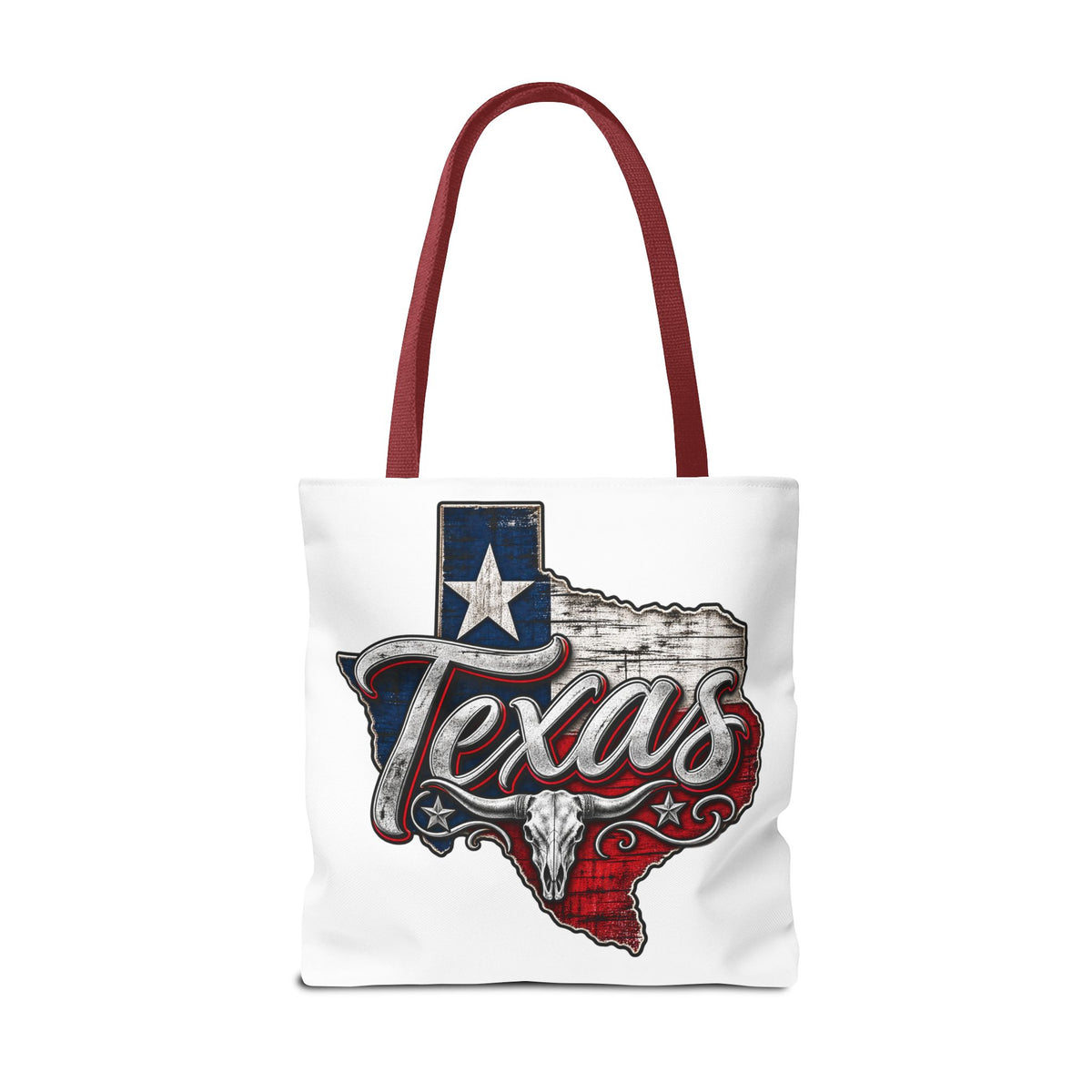 Texas Flag State Outline Tote Bag — Rustic Western 'Texas' Design