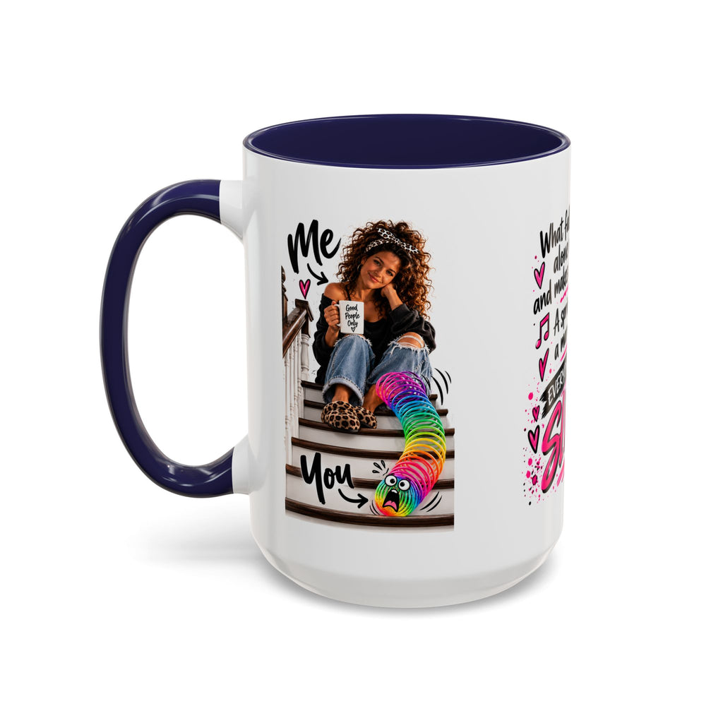 Slinky Coffee Mug — Funny Retro Toy Quote Accent Mug (11/15 oz)