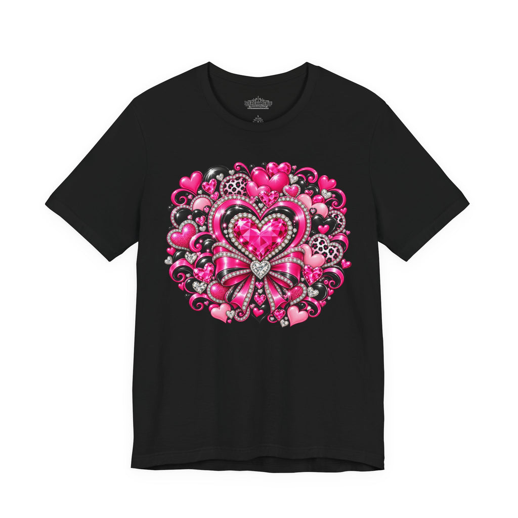 Pink Heart Valentine’s Day Graphic T-Shirt