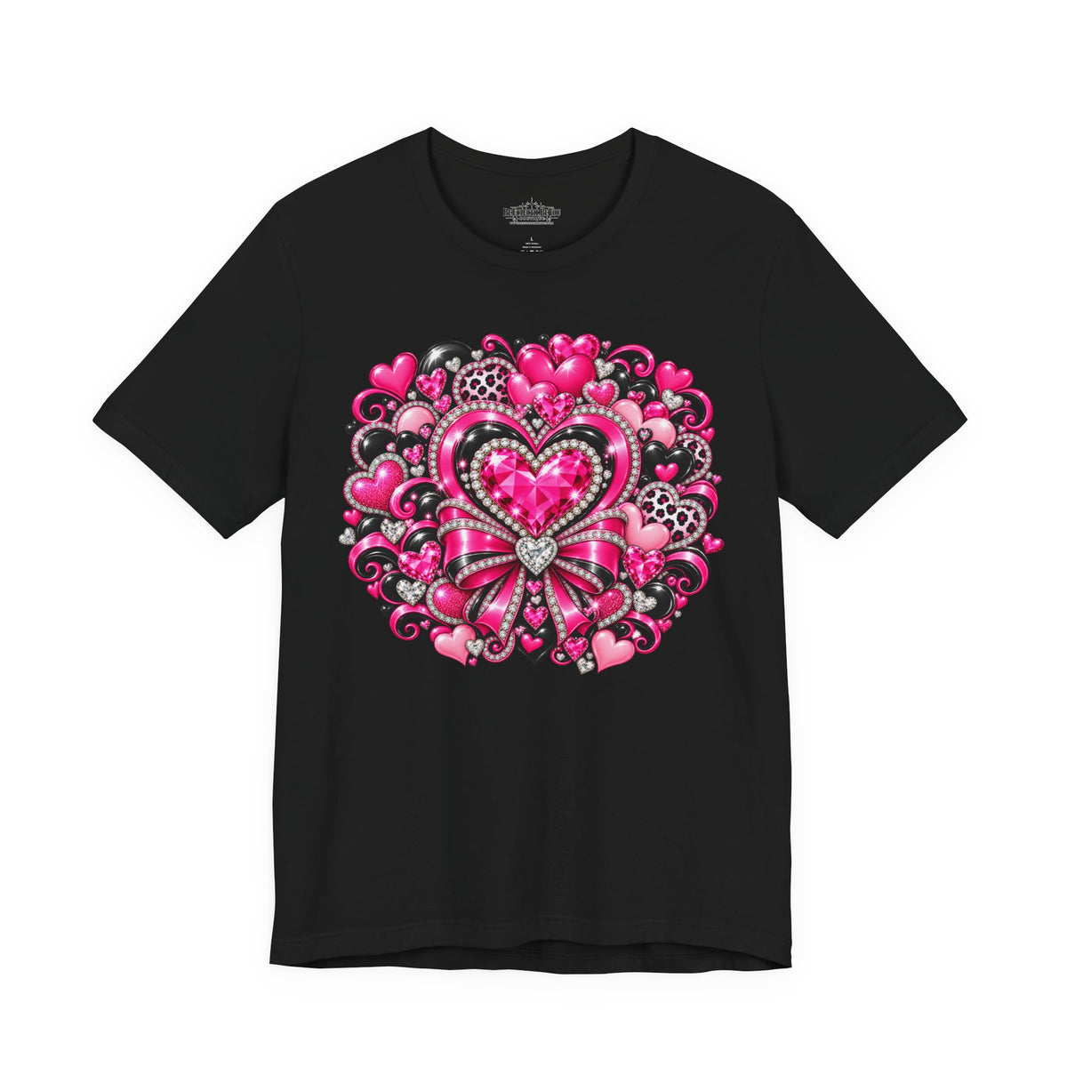 Pink Heart Valentine’s Day Graphic T-Shirt