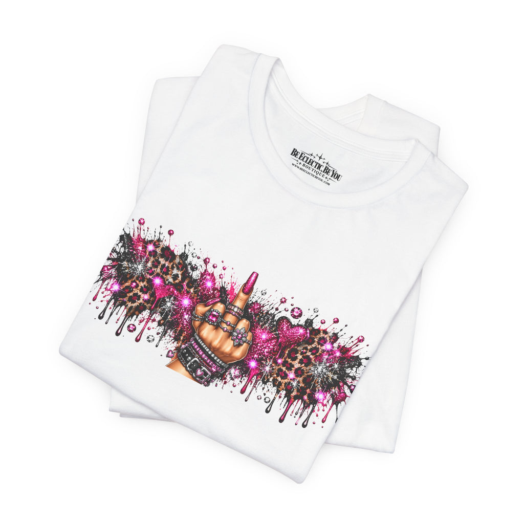 Colorful Rude Finger Graphic Tee