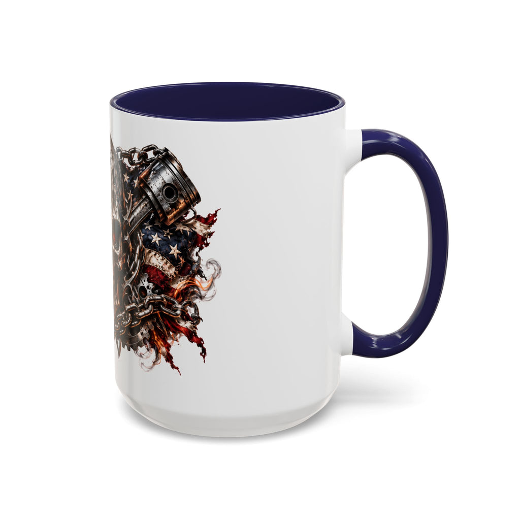 Skull & American Flag Coffee Mug (Accent, 11/15oz)