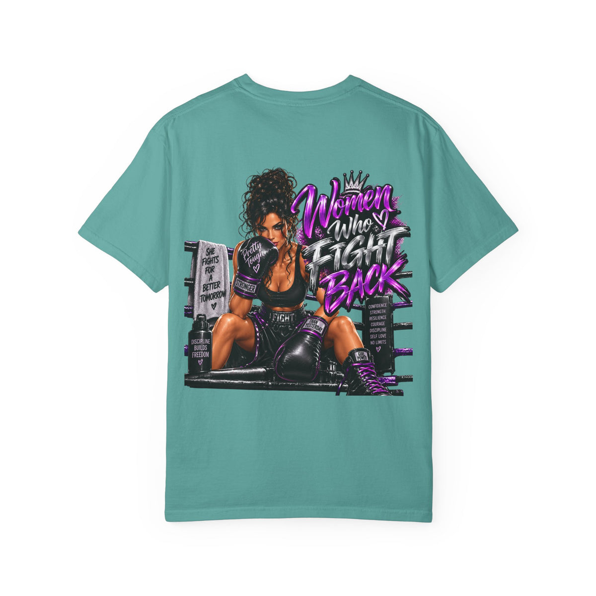 Women Who Fight Back T-Shirt — Boxing Graphic Tee for Strong Women