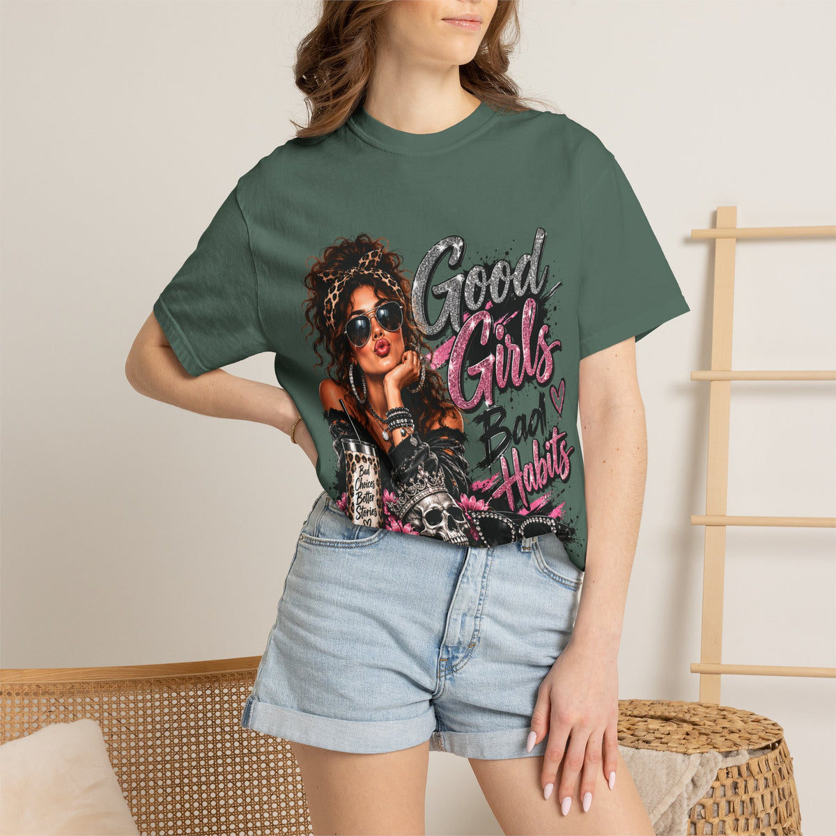 Good Girls Bad Habits Graphic T-Shirt