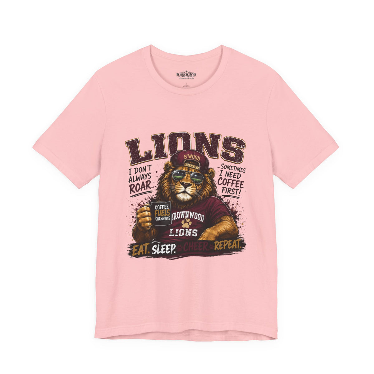 Lions Coffee First Eat Sleep Repeat Graphic T-Shirt