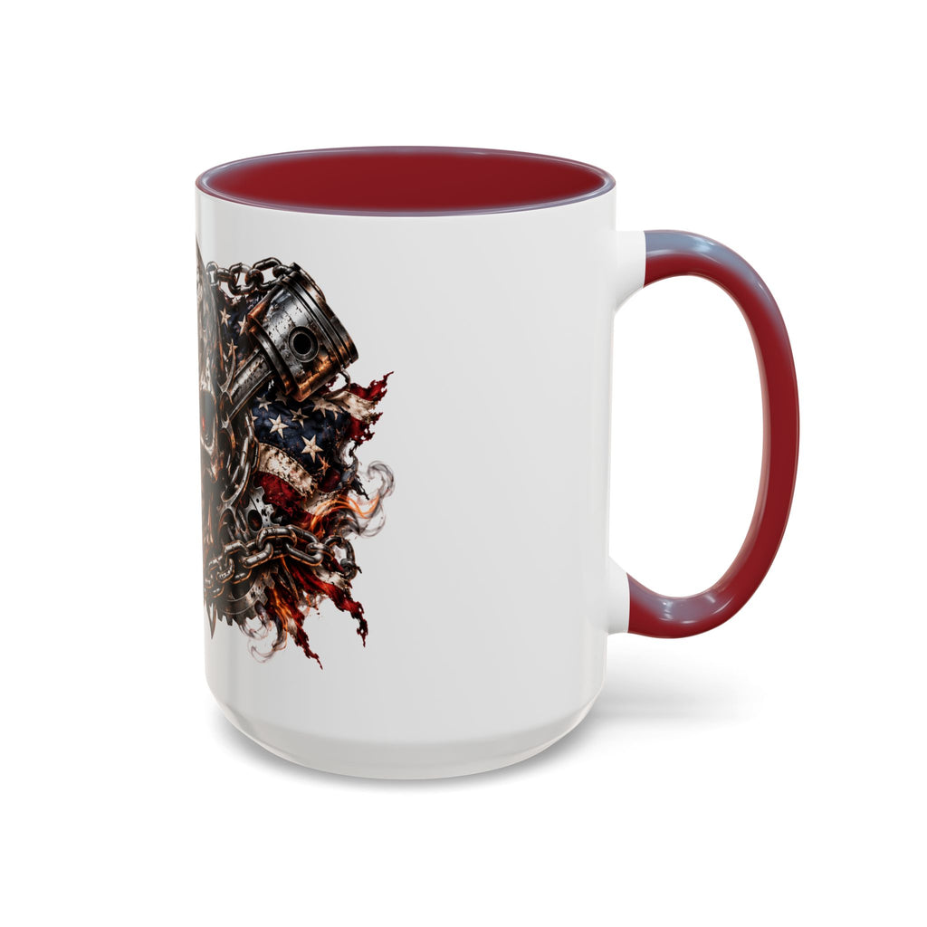Skull & American Flag Coffee Mug (Accent, 11/15oz)