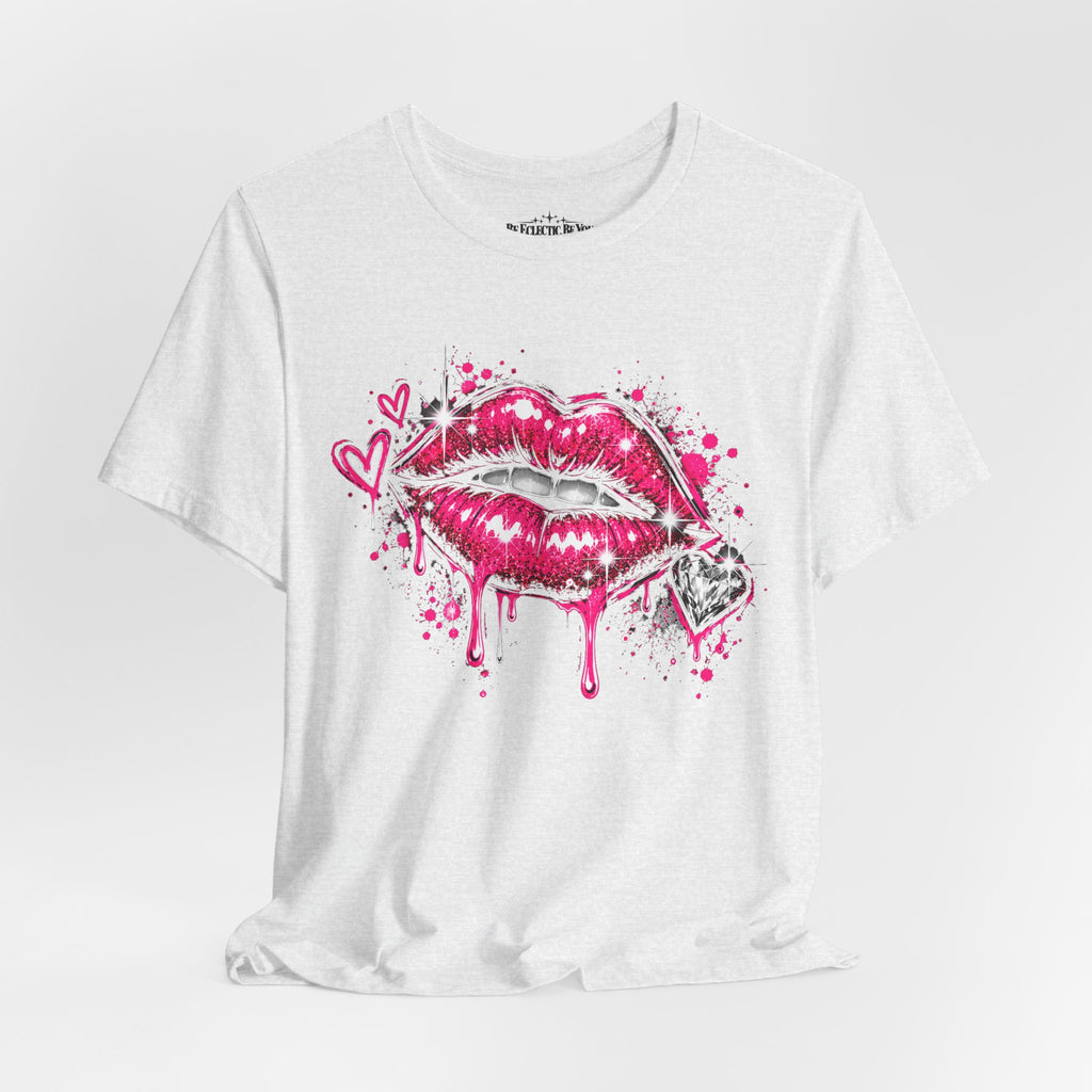 Kiss Lips Graphic Tee Sparkly