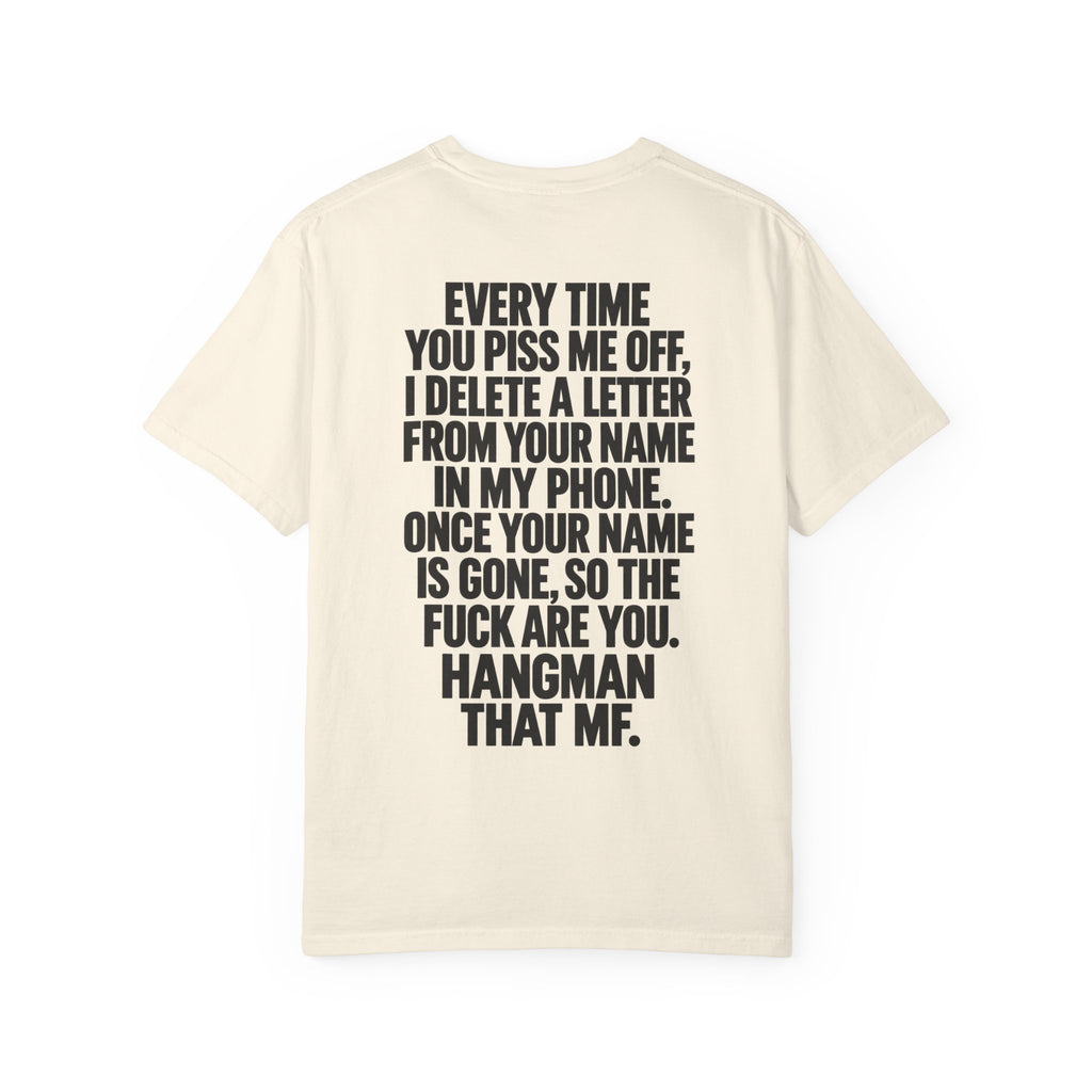 Hangman Game Unisex Garment-Dyed T-shirt