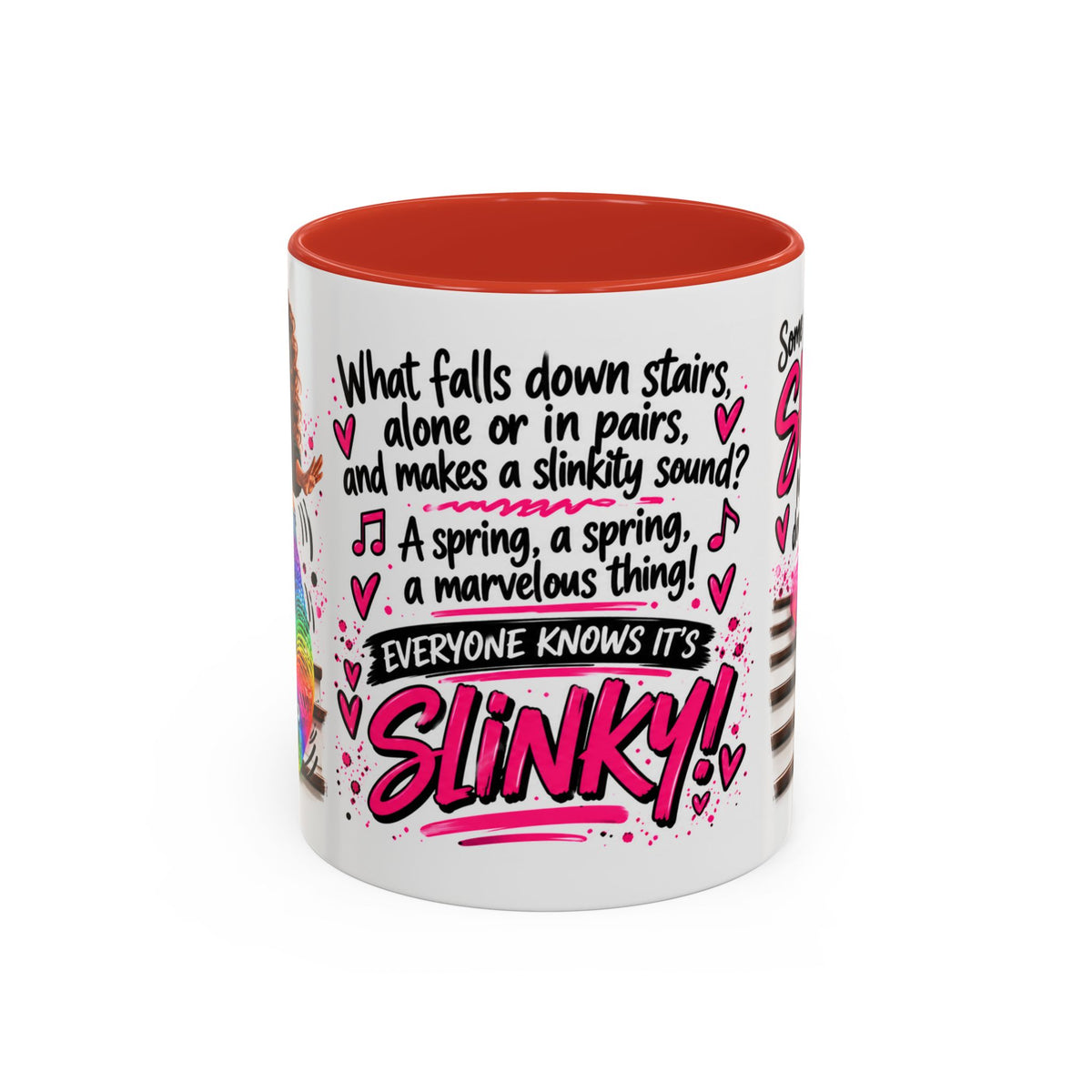 Slinky Coffee Mug — Funny Rainbow Slinky Gift for Friends & Teachers