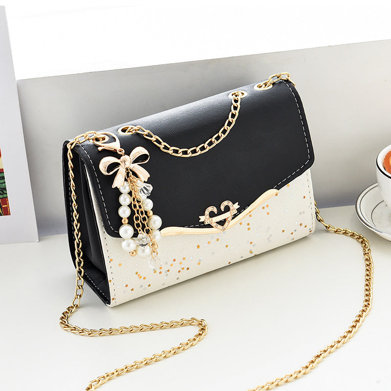 Sequin Chain Crossbody Bag