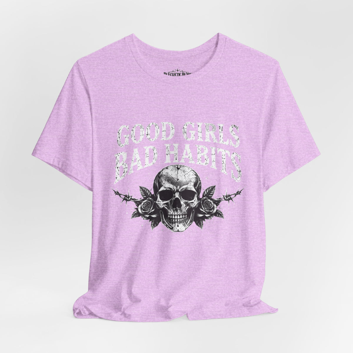 Good Girls Bad Habits Skull Graphic T-Shirt