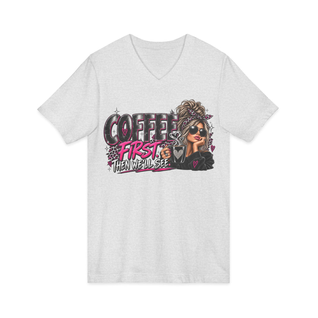 Unisex Jersey Short Sleeve V-Neck Tee