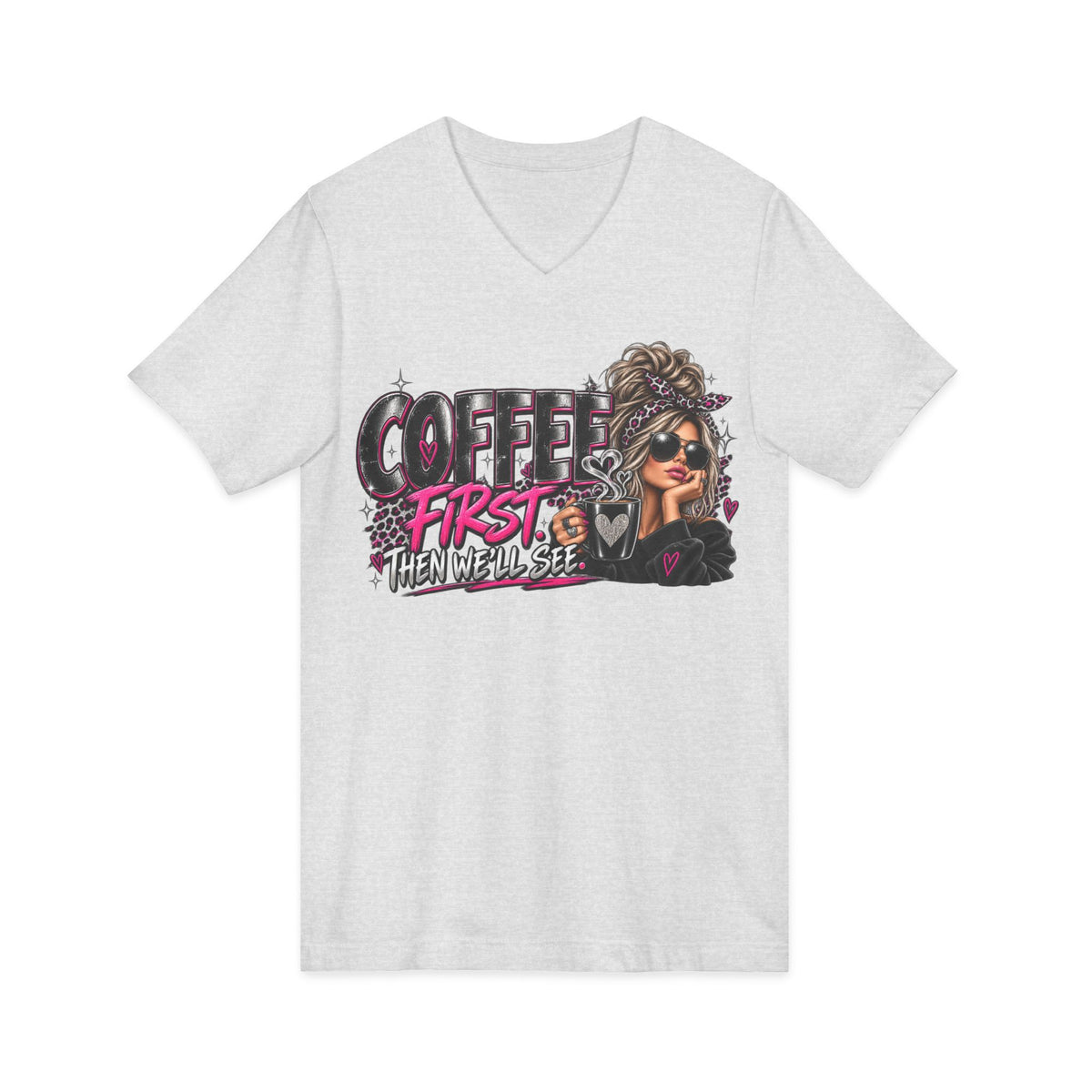 Unisex Jersey Short Sleeve V-Neck Tee