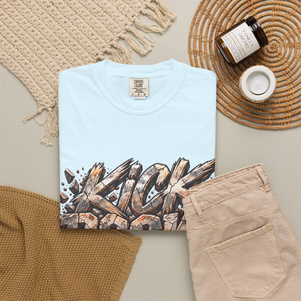 Kick Rocks T‑Shirt — Grunge Stone Graffiti Tee
