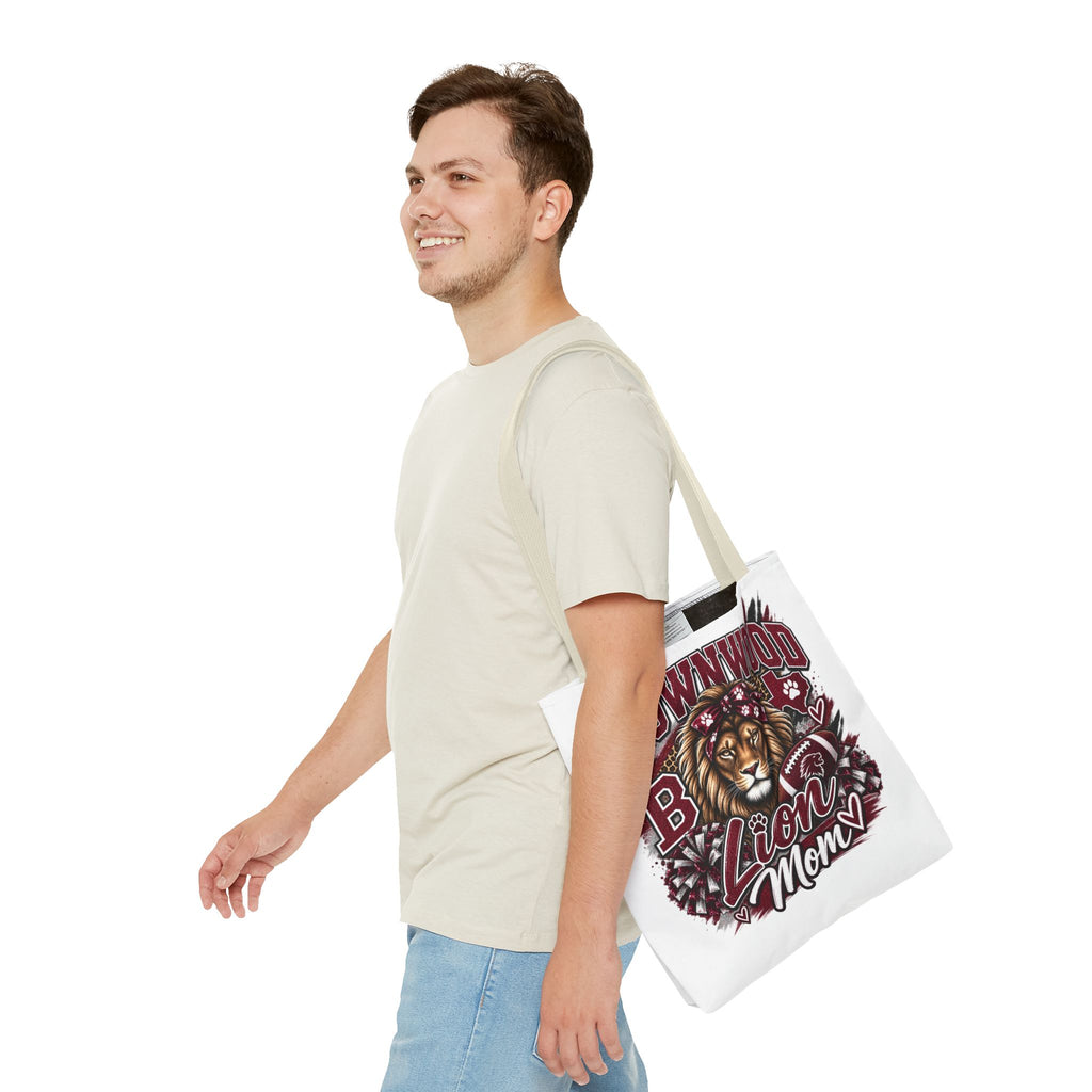 Lion Mom Tote Bag — Brownwood School Spirit Lion Mom Tote